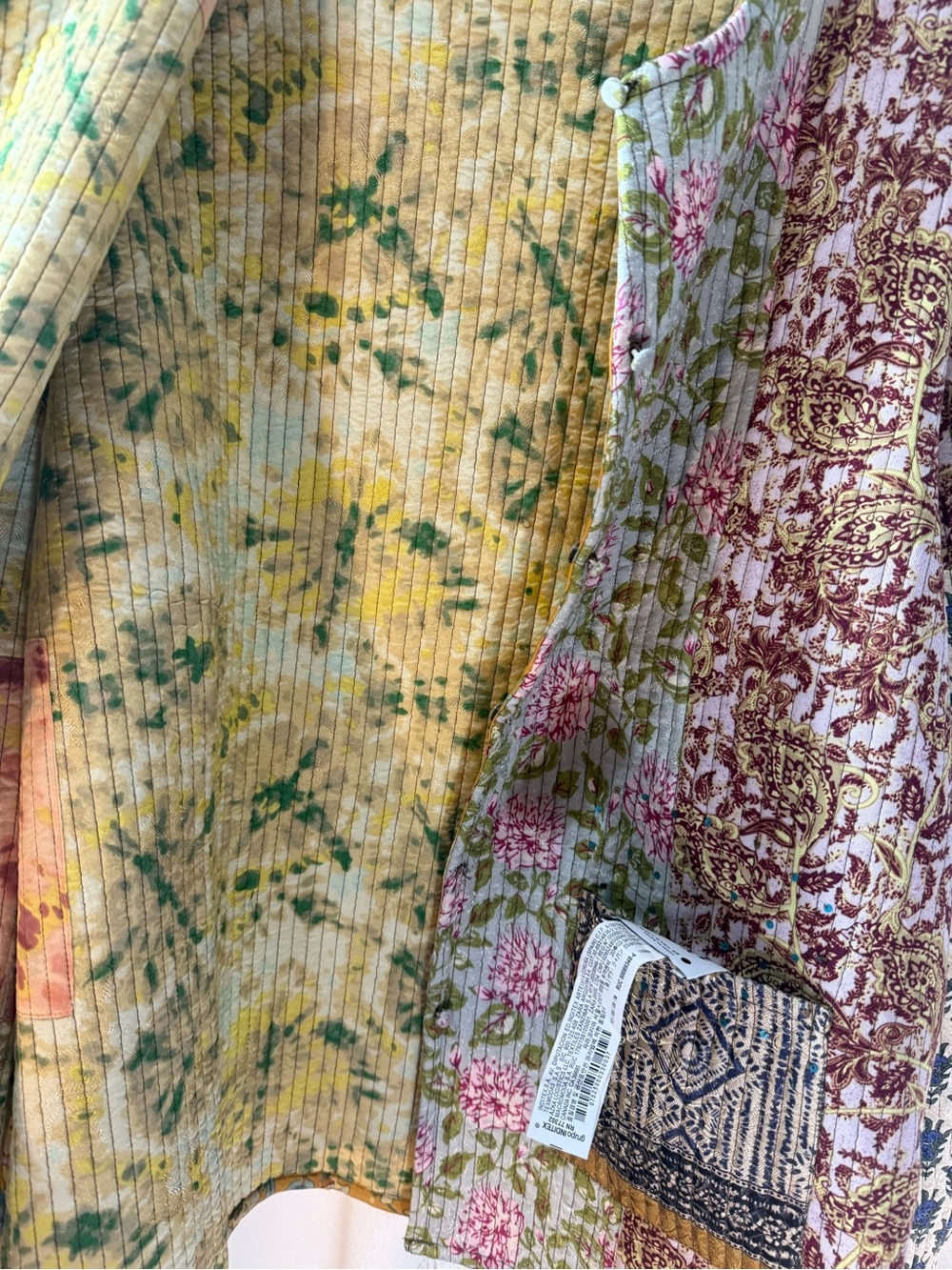 Zara Multicolor Quilted Patchwork Jacket - Picture 5 of 5